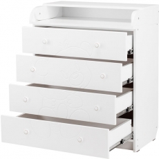 Пеленальний комод Babyroom Teddy bear 102x80x50 white